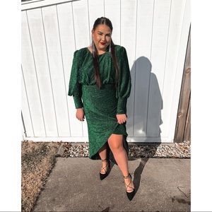 Eloquii sparkle maxi dress with wrap skirt